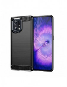 Carbon Case flexibelt täckfodral Oppo Find X5 svart