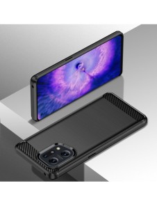 Carbon Case flexibelt täckfodral Oppo Find X5 svart