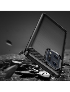 Carbon Case flexibelt täckfodral Oppo Find X5 svart