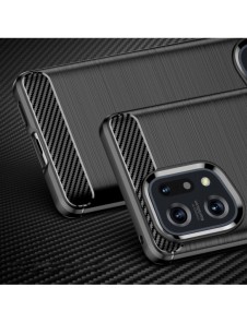 Carbon Case flexibelt täckfodral Oppo Find X5 svart