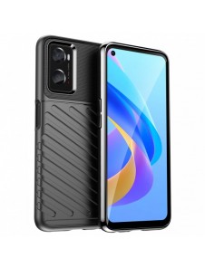 Thunder Case flexibelt pansarskydd för Oppo A76 / Oppo A36 / Realme 9i svart