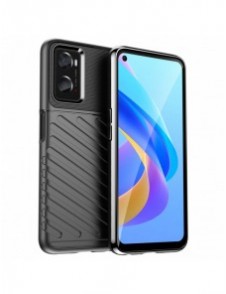 Thunder Case flexibelt pansarskydd för Oppo A76 / Oppo A36 / Realme 9i svart