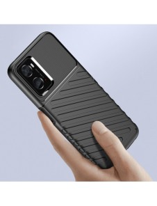 Thunder Case flexibelt pansarskydd för Oppo A76 / Oppo A36 / Realme 9i svart