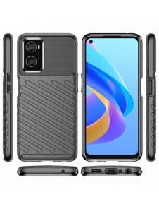 Thunder Case flexibelt pansarskydd för Oppo A76 / Oppo A36 / Realme 9i svart