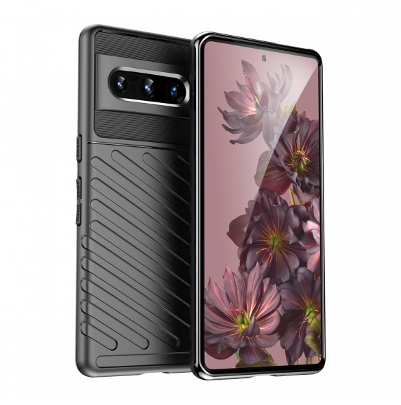 Thunder Case flexibelt pansarskal för Google Pixel 7 Pro svart