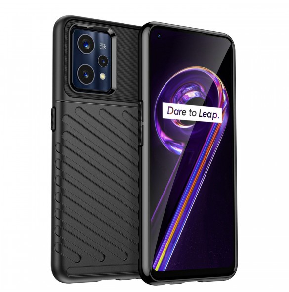 Thunder Case Flexibelt pansarskal för Realme 9 Pro + (9 Pro Plus) svart