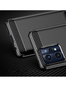 Carbon Case Flexible Cover Realme 9 Pro + (9 Pro Plus) svart