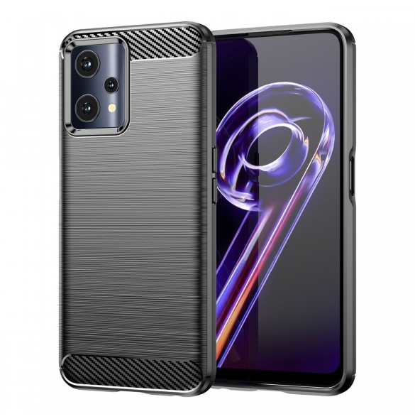 Carbon Case Flexible Cover Realme 9 Pro svart