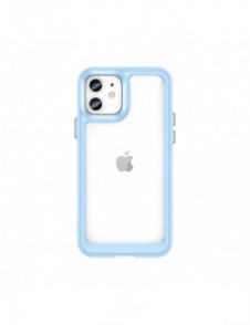 Outer Space Fodral för iPhone 12 hårt skal med gelram blå