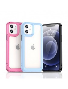 Outer Space Fodral för iPhone 12 hårt skal med gelram blå