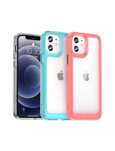 Outer Space Fodral för iPhone 12 hårt skal med gelram blå