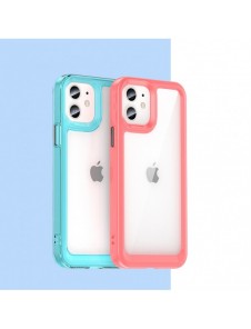 Outer Space Fodral för iPhone 12 hårt skal med gelram blå