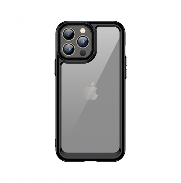 Outer Space Fodral för iPhone 12 Pro Max hårt skal med gelram svart