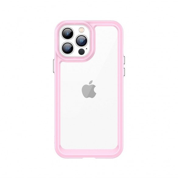 Outer Space Case Fodral för iPhone 12 Pro Max hårt skal med Gel Ram Rosa