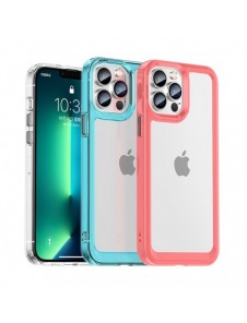 Outer Space Fodral för iPhone 13 Pro hårt skal med gelram blå