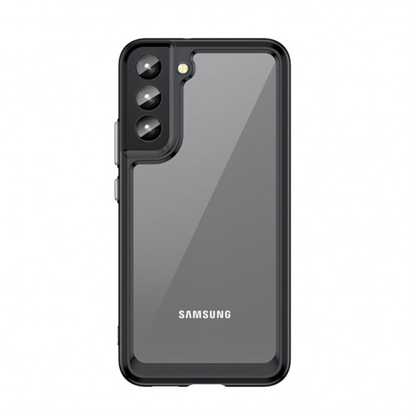 Outer Space Case Cover för Samsung Galaxy S22 + (S22 Plus) Hårt skal med Gel Frame Svart