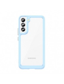 Outer Space Case Cover för Samsung Galaxy S22 + (S22 Plus) Hårt skal med Gel Frame Blå