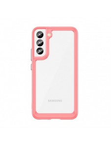 Outer Space Case Cover för Samsung Galaxy S22 + (S22 Plus) Hårt skal med Gel Frame Röd