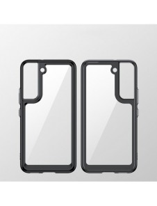 Outer Space Case Cover för Samsung Galaxy S22 + (S22 Plus) Hårt skal med Gel Frame Röd