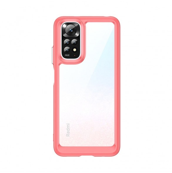 Outer Space Case Cover för Xiaomi Redmi Note 11 Hard Cover med Gel Frame Red