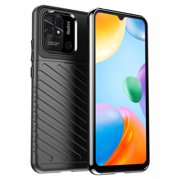 Thunder Case Flexibelt pansarskal till Xiaomi Redmi 10C svart