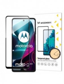 Wozinsky hellim härdat glas Motorola Moto G200 5G 9H helskärmshärdat glas med svart ram