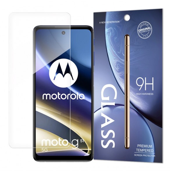 Härdat glas 9H skärmskydd för Motorola Moto G51 5G (förpackning - kuvert)