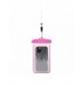PVC vattentätt telefonfodral med snodd - rosa