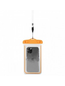 PVC vattentätt telefonfodral med snodd - orange