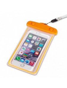 PVC vattentätt telefonfodral med snodd - orange