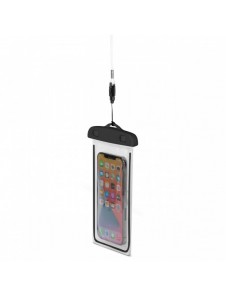 PVC vattentätt telefonfodral med snodd - svart
