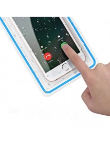 PVC vattentätt telefonfodral med snodd - svart