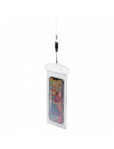 PVC vattentätt telefonfodral med snodd - vit