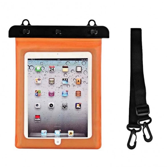 Vattentätt PVC tablettfodral - orange