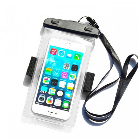 Telefonfodral i PVC vattentätt armband - transparent
