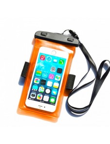 Telefonfodral i PVC vattentätt armband - orange