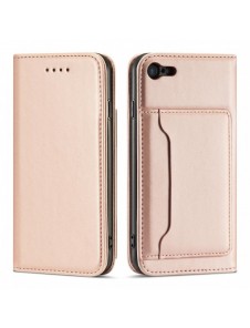 Magnetkortfodral Fodral för iPhone SE 2022 / SE 2020 / iPhone 8 / iPhone 7-väska Plånbokskort Plånboksställ Rosa