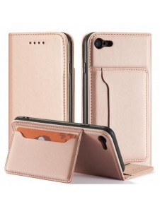 Magnetkortfodral Fodral för iPhone SE 2022 / SE 2020 / iPhone 8 / iPhone 7-väska Plånbokskort Plånboksställ Rosa