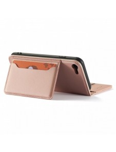 Magnetkortfodral Fodral för iPhone SE 2022 / SE 2020 / iPhone 8 / iPhone 7-väska Plånbokskort Plånboksställ Rosa