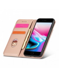 Magnetkortfodral Fodral för iPhone SE 2022 / SE 2020 / iPhone 8 / iPhone 7-väska Plånbokskort Plånboksställ Rosa