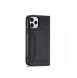 Magnetkortfodral för iPhone 12 Pro Pouch Card Plånbok Korthållare Svart