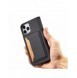 Magnetkortfodral för iPhone 12 Pro Pouch Card Plånbok Korthållare Svart