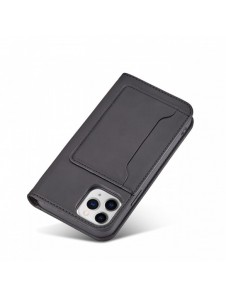Magnetkortfodral för iPhone 12 Pro Max Pouch Card Plånbok Korthållare Svart