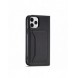Magnetkortfodral för iPhone 12 Pro Max Pouch Card Plånbok Korthållare Svart