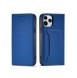 Magnetkortfodral för iPhone 12 Pro Max Pouch Card Plånbok Korthållare Blå