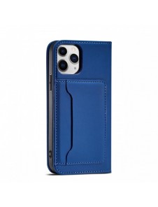 Magnetkortfodral för iPhone 12 Pro Max Pouch Card Plånbok Korthållare Blå