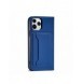 Magnetkortfodral för iPhone 12 Pro Max Pouch Card Plånbok Korthållare Blå