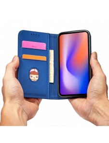 Magnetkortfodral för iPhone 12 Pro Max Pouch Card Plånbok Korthållare Blå