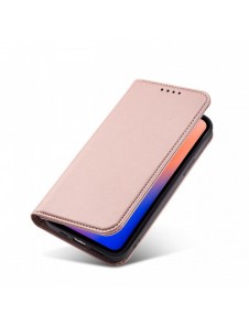 Magnetkortfodral för iPhone 12 Pro Max Pouch Card Plånbok Korthållare Rosa