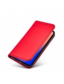 Magnetkortfodral för iPhone 12 Pro Max Pouch Card Plånbok Korthållare Röd